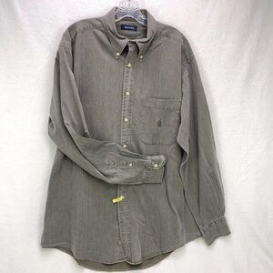 NAUTICA Mens Large Cotton Corduroy Feel Long Sleeve Button Up Casual Dress Shirt